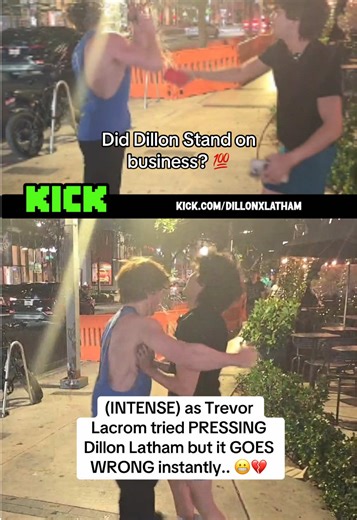 (INTENSE) as Trevor Lacrom tried PRESSING Dillon Latham but it GOES WRONG instantly.. 😬💔 #dillonlatham #trevorlarcom #fyp #heated #viral