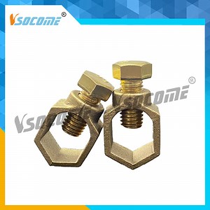 [Hot Item] Earth Rod Cable Clamps with Copper Wire Clip Tape Clamp