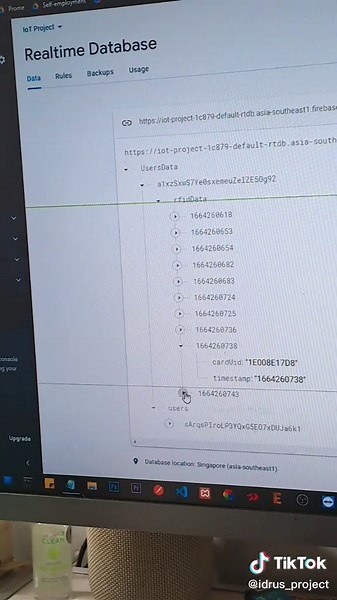 Firebase For IoT Project #iot #firebase #nosql #googlecloud #gcp #rfid #tugasakhir #arduino #esp8266 #esp32 #iotproject #python #doorlock #golitestore