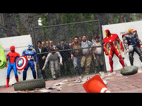 GTA 5 - The AVENGERS in a ZOMBIE Outbreak!