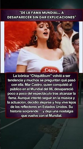 Qué fue de la Chiquitibum del Mundial 86 y cómo luce hoy