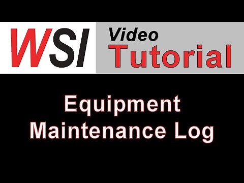 Equipment Maintenance Log