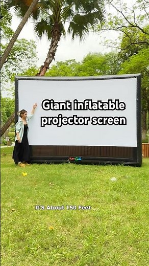 How to Create a Backyard Cinema? This Giant Outdoor Movie Screen Is INSANE 🤯🎬#fyp #movienight