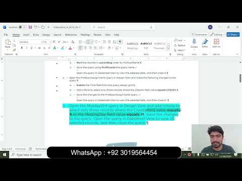 Illustrated Access 2019 Module 2 SAM Project 1b | Access 2019 Module 2 SAM Project 1b