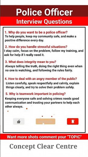 Police Officer Interview Questions and Answers