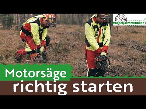 Motorsäge richtig starten