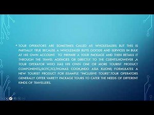 Tour Operator and its Types
