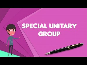 What is Special unitary group?, Explain Special unitary group, Define Special unitary group
