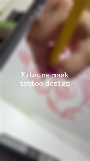 Creating a Kitsune Mask Tattoo Design