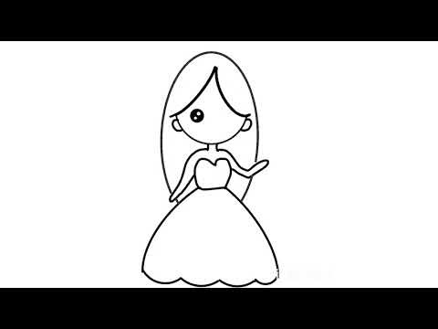 Easy princess drawing step by step, how to draw princess👸#easydrawing#drawingtutorial