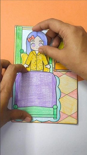 diy paper doll house bedroom page #diypaperdoll #paperdiy #paperdoll #dollhouse #paperdollcraft