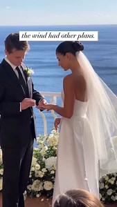 1.1K views · 29 reactions | The wind tried to steal the moment, and somehow made it unforgettable. Would this be a nightmare or the best memory? ️ Follow for more emotional wedding moments, and join the waitlist in the bio. @ariannadjurica ♥️ #dotellthebride #wedding #weddingmoment #weddingreels #weddingvideo #reels #viralreels #bride #ukwedding #weddinginspo #romanticreels #outdoorwedding #windywedding #ceremonymoment #weddingday | Dotellthebride | Facebook