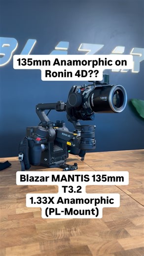Blazar Lens on Instagram: "Tested and confirmed: the MANTIS 135mm flies on the Chicken Cam 🐓 Officially making the complete 6-lens MANTIS series Ronin 4D compatible. 🎬 ⚠️The MANTIS 135mm is front-heavy when balanced on the 4D, but it’s within the range that the motors can support without going into sleep mode. This lens is fully usable for real world operation, however keep in mind this will put additional strain on the motors, so fly at your own risk ⚠️ #ronin4d #anamorphic #blazarmantis #DJI