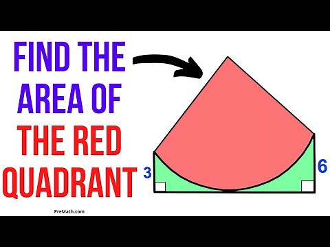 Find the Area of the Red Shaded Quadrant | Step-by-Step Explanation