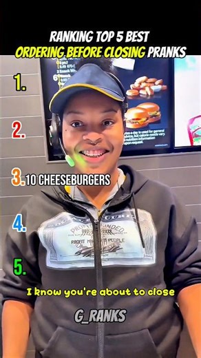 Ranking Top 5 Best Ordering Before Closing Pranks. #shorts #edit #prank