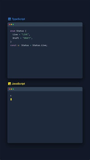 String Enums — TypeScript vs JavaScript