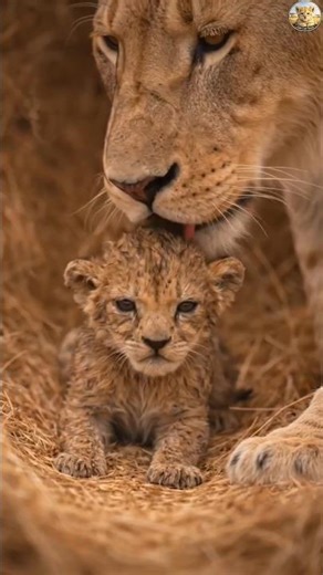 Newborn Lion Cub’s First Moments With Mother 🦁❤️