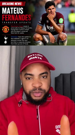 Mateus Fernandes talks continue as Man United have been in direct contact with his camp and West Ham for weeks. Tottenham also called player’s agent to try enter the deal, separate story from Tonali — for the Italian #THFC remain confident #MUFC #FERNANDES #westhamunited