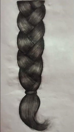how to draw realistic braid hair ❤️| how to draw braids | realistic hair drawing | step by step art