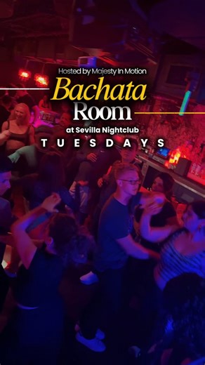 The Bachata Room Every Tuesday at Sevilla Nightclub! 8;15pm-closing • Lesson starts at 8:15PM • $15 cover 📍 353 Fifth Avenue, San Diego, CA 92101 #MajestyInMotion #bachata #bachatadancing #bachataroom #sevillanightclub #Sandiego #socialdancing | Majesty in Motion Dance Company