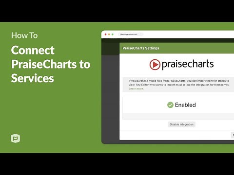 How to Connect PraiseCharts to Planning Center Services