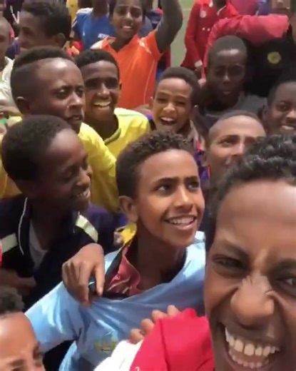Alexander Isak visiting kids in a football school in Eritrea, his family’s homeland 🇪🇷 | We R Toon Army