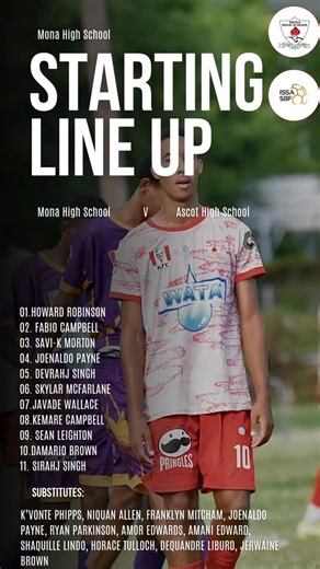 Mona High Manning Cup Team | CORRECTION: Nathaniel McCarthy started instead of Kemare Campbell. Here’s our starting XI! Stay tuned for the kickoff❤️ #MonaPride... | Instagram