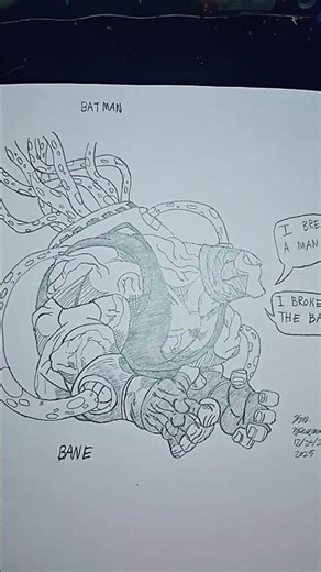 Art Pencil Sketch Drawings - Bane 💪 ( Artwork 🎨 ) Batman # art drawing