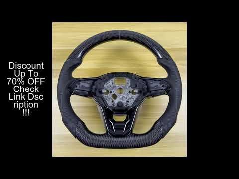 Real Carbon Fiber Steering Wheel For Volkswage VW Golf 8 GTI R Line MK8 High Quality Leather Custom