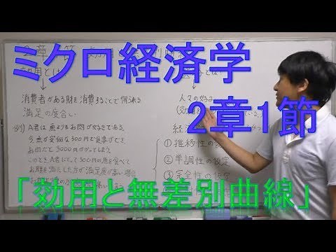 【ミクロ経済学】2章-1.効用と無差別曲線