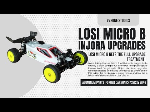 Losi Micro B Upgrade Build – Injora Aluminum Forged Carbon Chassis & Wing