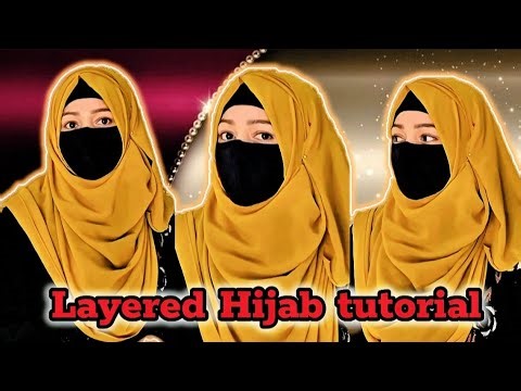 Multi layered Hijab tutorial for party / function #everydayelegance #muslimwoman #hijabtutorial 🎀✨️🧕