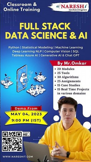 Full Stack Data Science & AI Training By Omakar | NareshIT