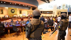 Armed police and troops storm El Salvador's parliament