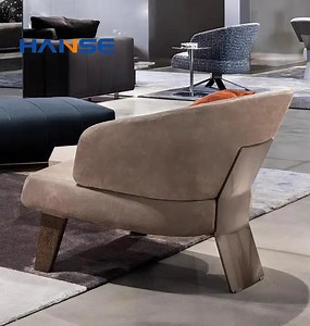 [Hot Item] Modern Living Room Furniture Comfortable High Back Lounge Chair with Footrest