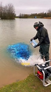 Why is the man pouring blue liquid into the lake? | Watch and Back
