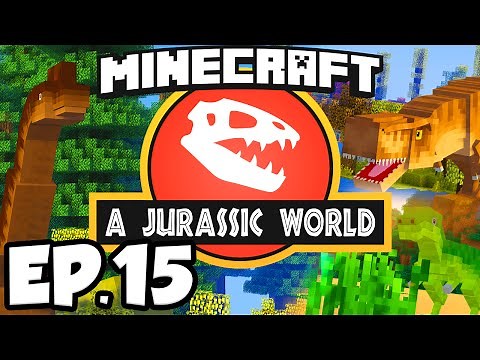 Jurassic World: Minecraft Modded Survival Ep.15 - A BIT OF TROUBLE!!! (Rexxit Modpack)