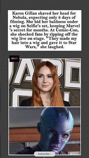Karen Gillan Hid Shaved Head for Nebula, Shocked Comic-Con With Wig Reveal.