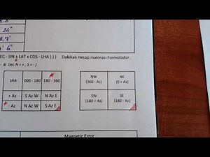 Güneşin Azimuth Değeri ile Compass Hatası