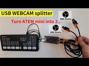 ATEM mini pro connect to USB webcam Splitter | Dual OBS studio