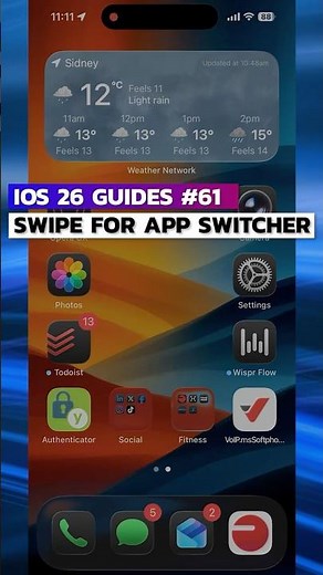 Swipe For App Switcher: iOS 26 Video Guides #61