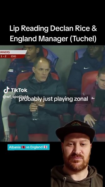 Lip reading England Midfielder, Declan Rice & England Manager, Thomas Tuchel when England played Albania in a recent World Cup qualifying match #worldcup #england #declanrice #arsenal #premierleague