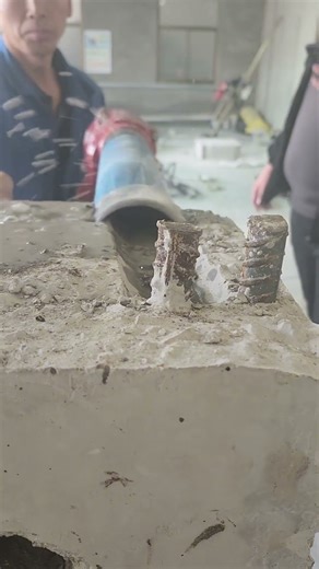 Diamond coring bit for drilling reinforced concrete, coring 4 layers of 20 reinforced concrete.