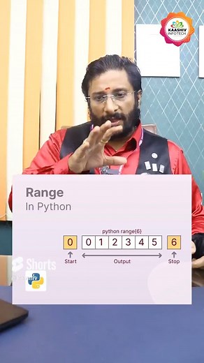 Range function in Python | Python range() function in Tamil #python #pythontutorial #learnpython #PythonProgramming | KaaShiv InfoTech Company | Facebook