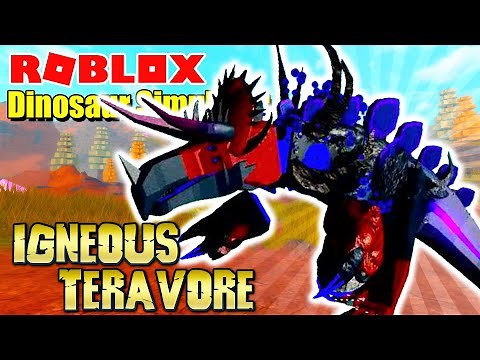 Roblox Dinosaur Simulator - IGNEOUS TERAVORE Showcase! New Devsaur!