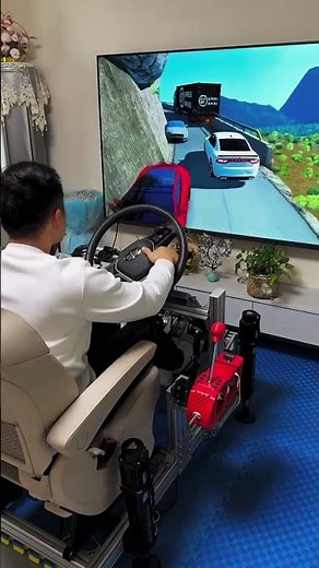 Ultra Realistic Driving Simulator Setup Smooth Steering, Manual Gear & Immersive Road Experience