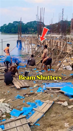 Beam Shutters work process at construction project | Beam Construction #beam #shutter #shorts