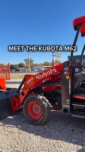 Meet the Kubota M62. 🏗️ Engineered for those who need more than just a tractor. With a high-output 63HP engine and a heavy-duty backhoe that digs deep, there’s no job too big for this TLB. 📍 Visit us at Kubota of Dallas to see it in person! | Kubota of Dallas