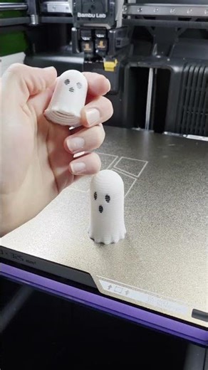 👻 Slinky Ghosts 3D Print | Timelapse 🎃 #3dprinting #h2d #bambuh2d #3dprinted