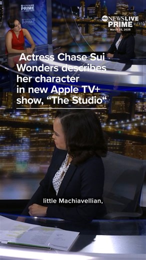 4K views · 20 reactions | Actress Chase Sui Wonders describes her character Quinn who is "addicted to ambition," in new AppleTV+ show "The Studio." Wonders joins our Linsey Davis to discuss how the series changed her perspective of the industry. | ABC News Live | Facebook